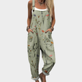 nina | printed wide-leg dungarees