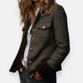 isla | tweed jacket with velvet details