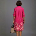 olivia | tulip print shirt midi dress