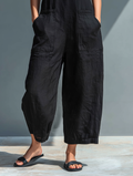 nina | linen blend sleeveless jumpsuit