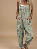 nina | printed wide-leg dungarees