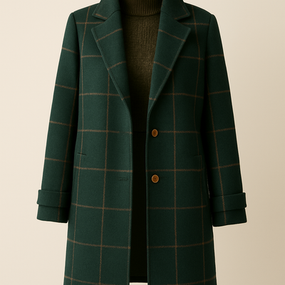 amara | plaid tweed coat