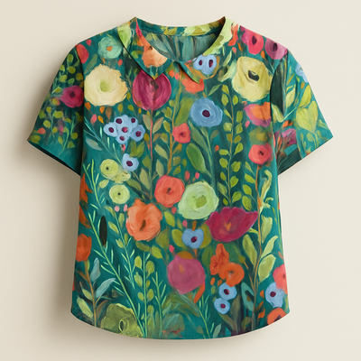 amara | watercolor floral shirt
