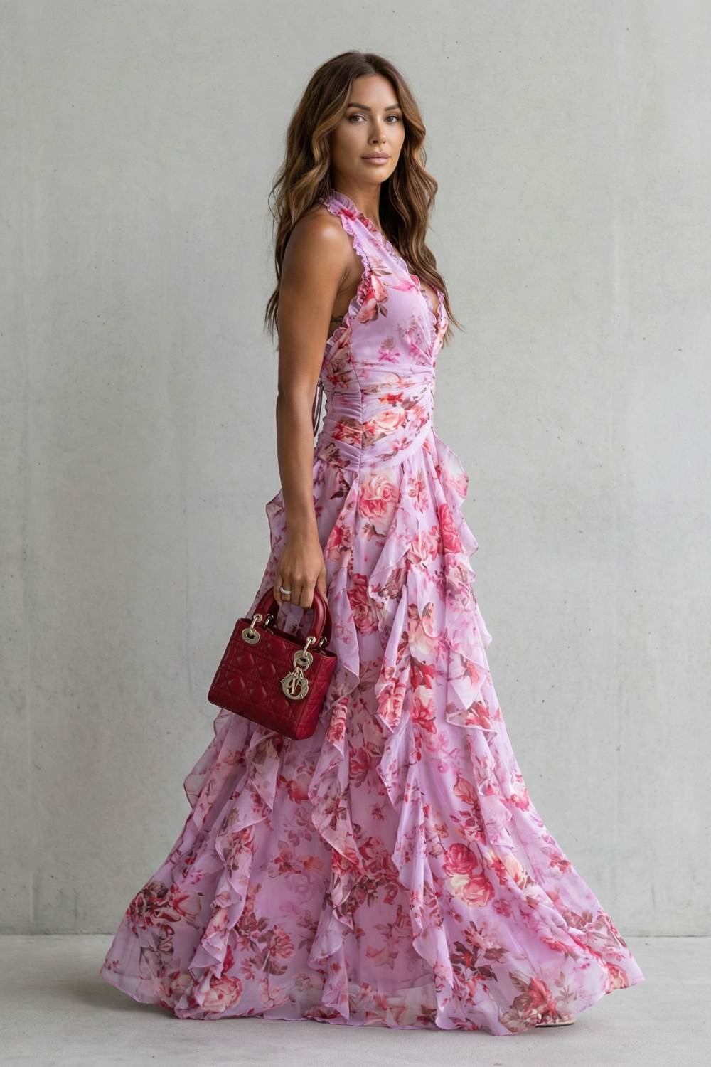sophie | halter floral maxi dress