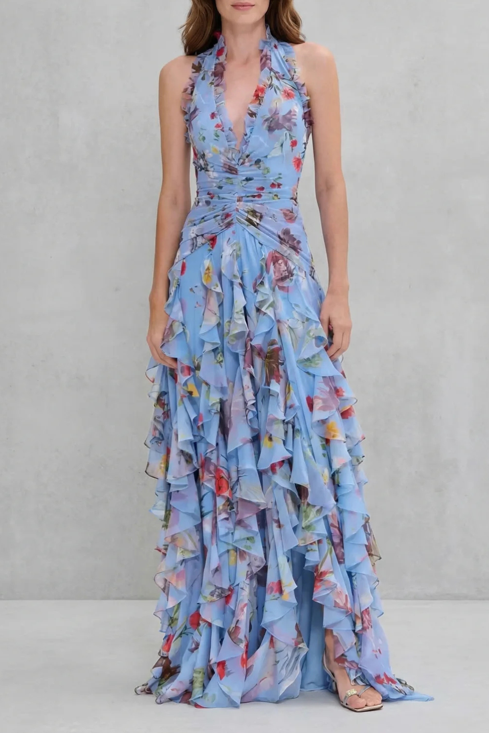 sophie | halter floral maxi dress