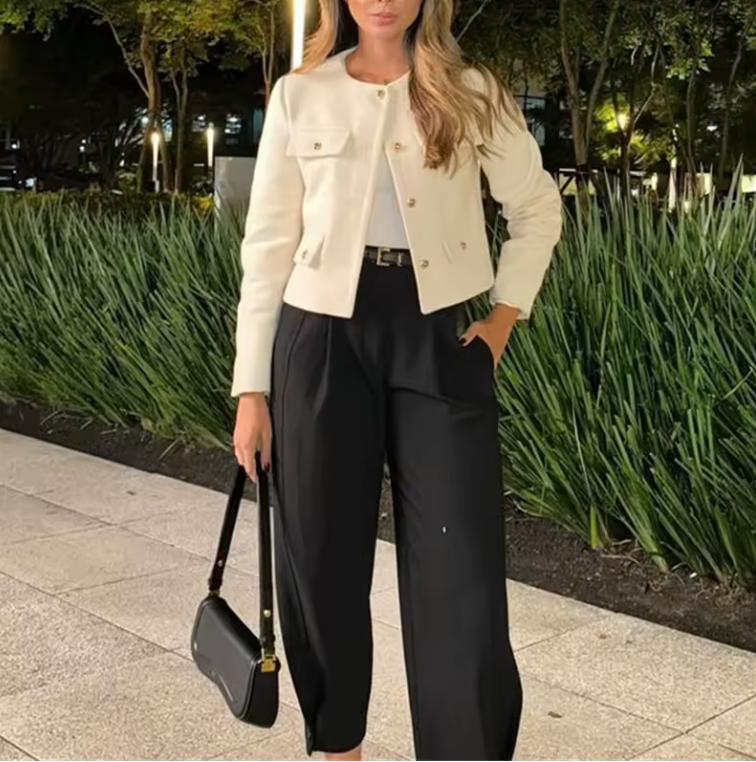 isla | tweed cropped jacket