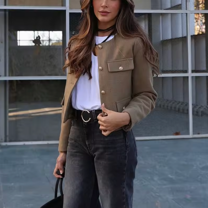 isla | tweed cropped jacket