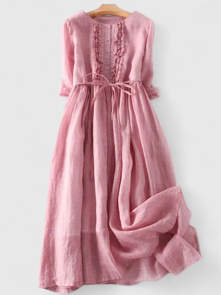 maya | lace-up comfort dress