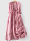 maya | lace-up comfort dress
