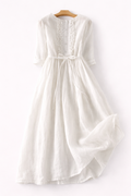 maya | lace-up comfort dress