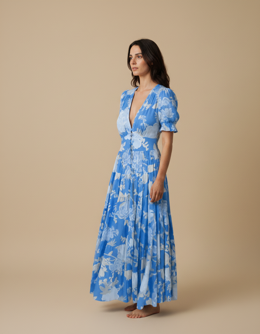 emma | floral v-neck dress