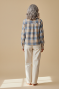 margot | blue check cardigan