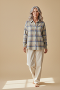 margot | blue check cardigan