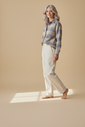 margot | blue check cardigan