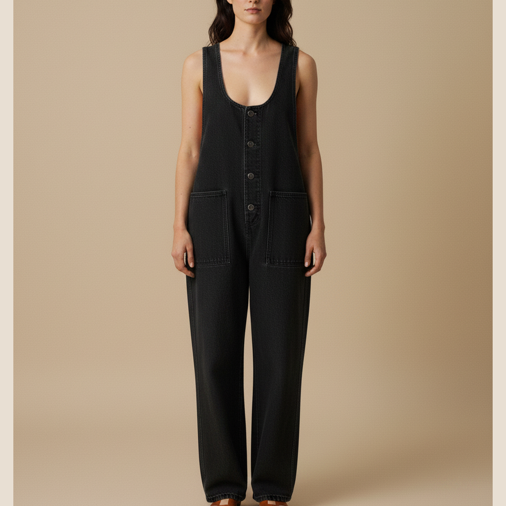 emma | cotton denim overalls