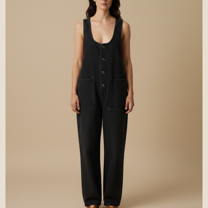 emma | cotton denim overalls