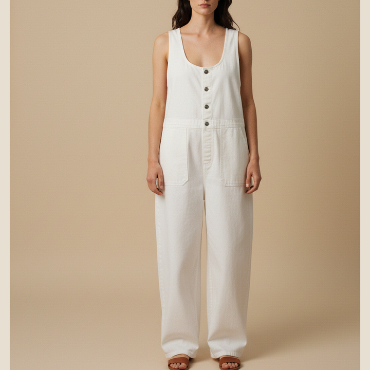 emma | cotton denim overalls