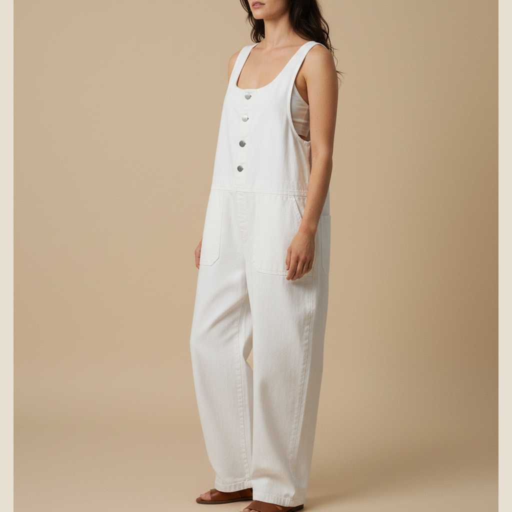 emma | cotton denim overalls