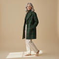 amara | plaid tweed coat