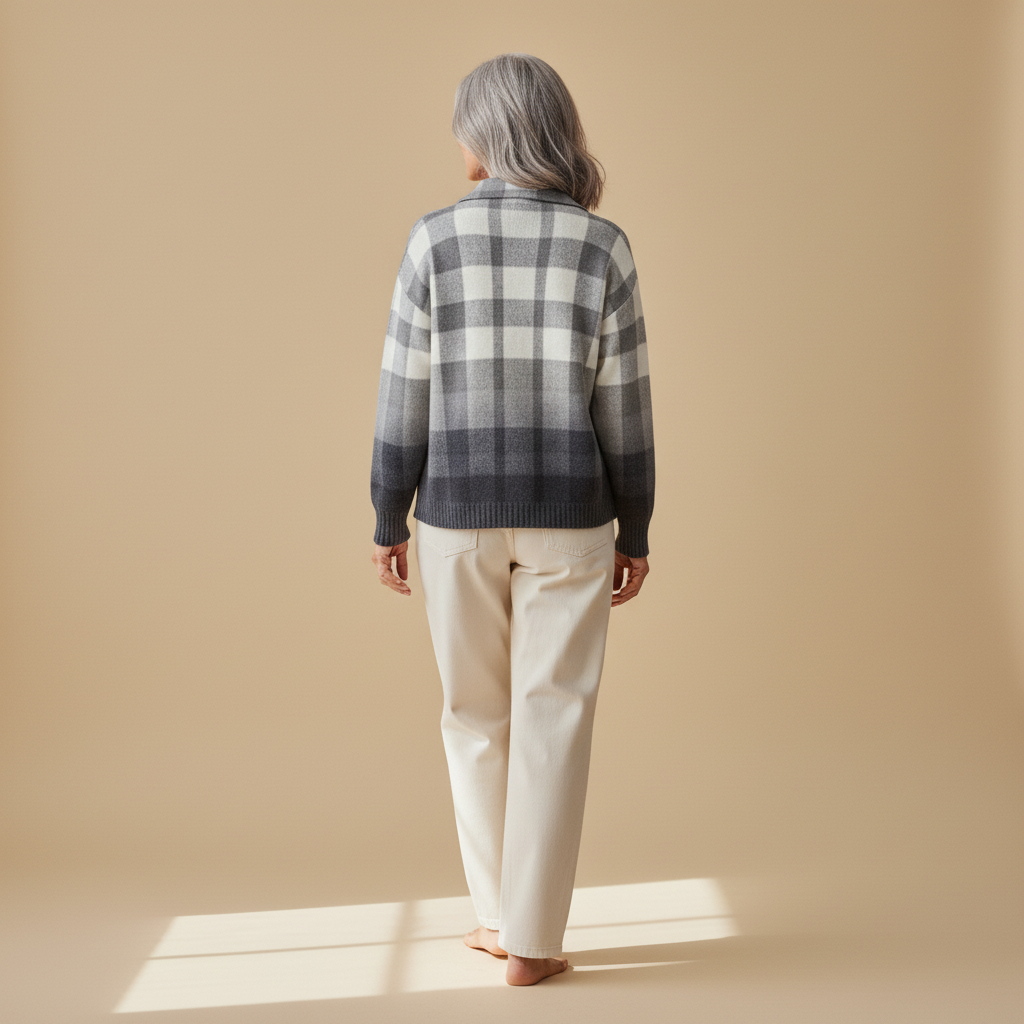 amara | ombre plaid cardigan