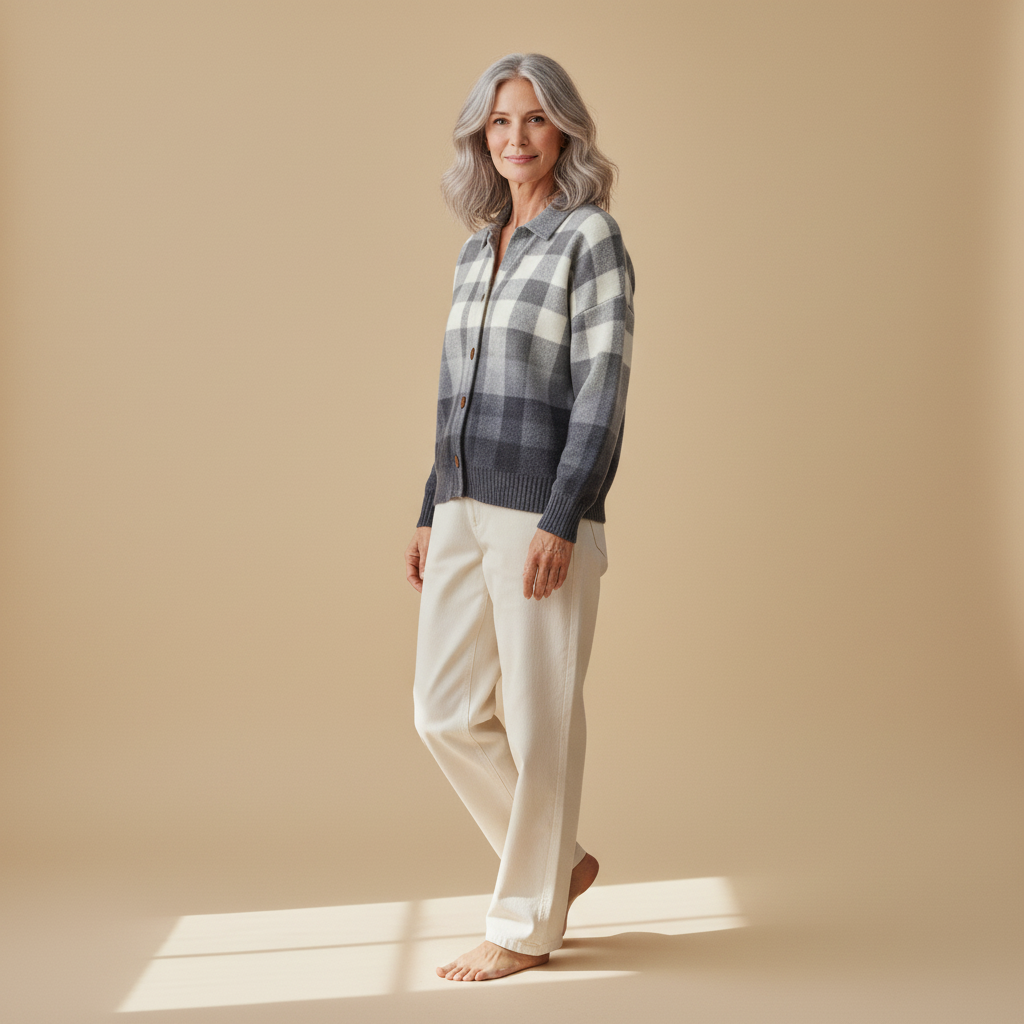 amara | ombre plaid cardigan