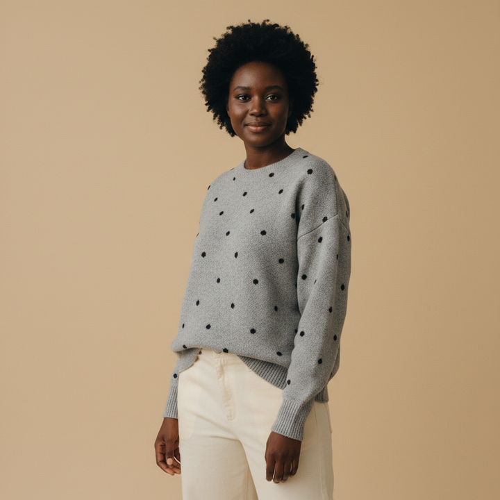 margot | polka knit sweater