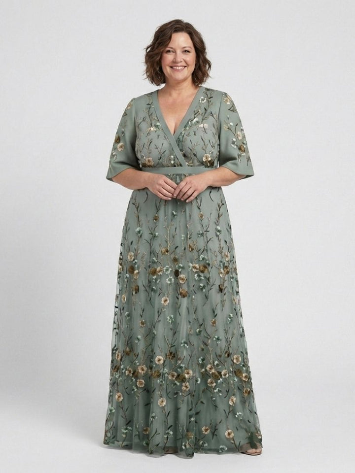 grace | floral v-neck maxi dress
