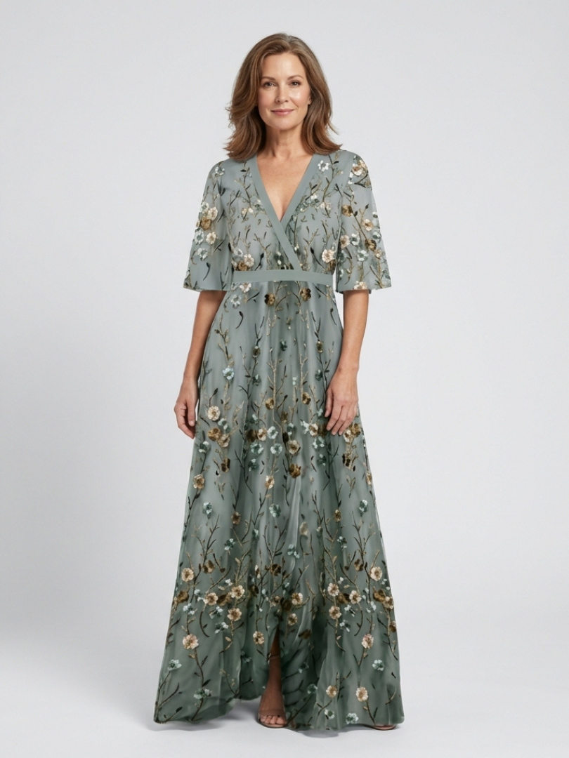 grace | floral v-neck maxi dress