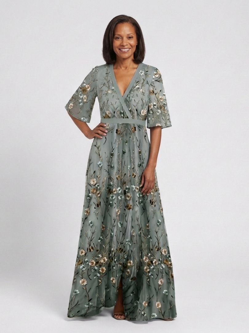 grace | floral v-neck maxi dress