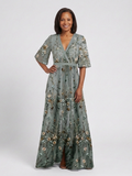 grace | floral v-neck maxi dress