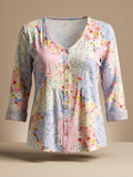 emma | floral patchwork blouse