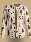 lily | cat pattern knit cardigan