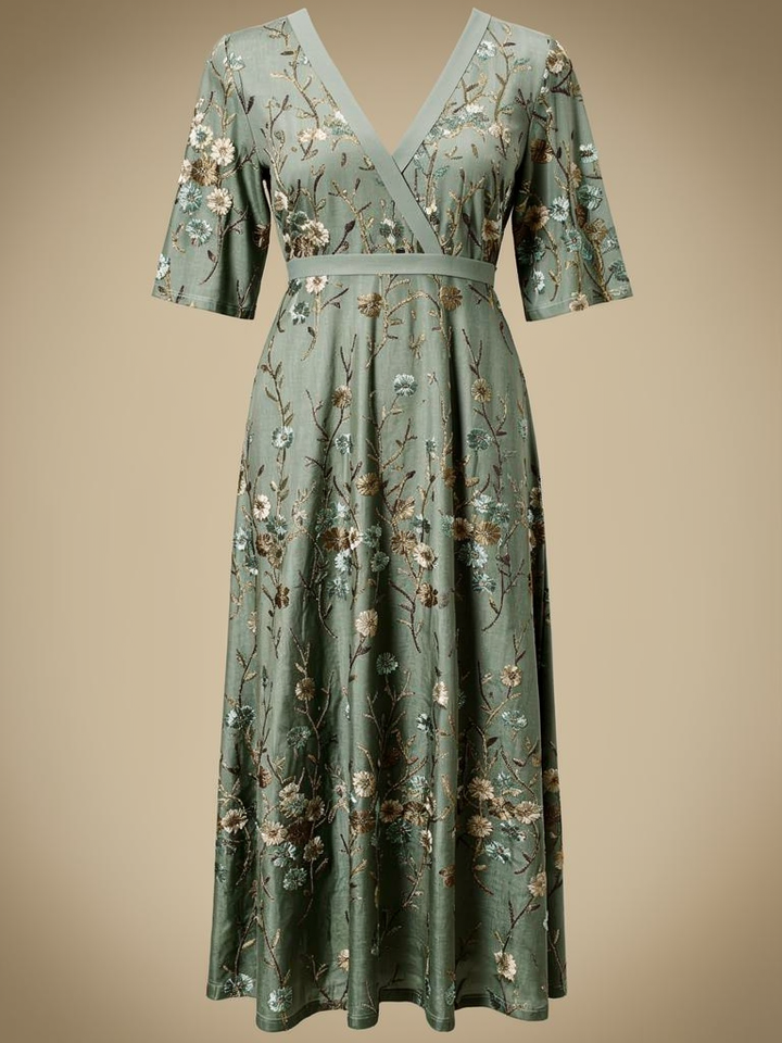 grace | floral v-neck maxi dress