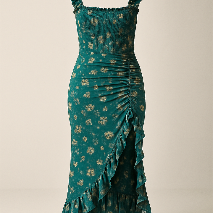 maya | ruffled maxi dress