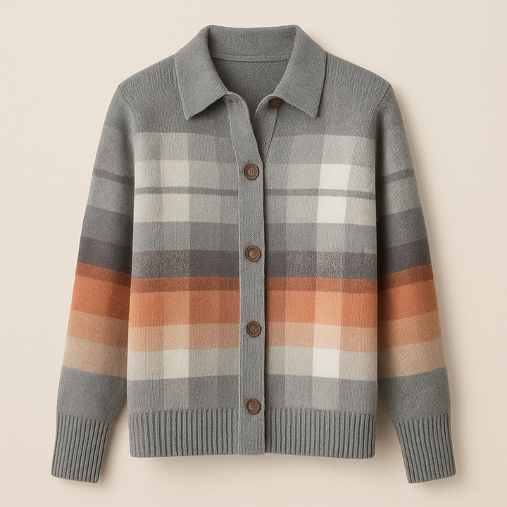 margot | ombre plaid cardigan
