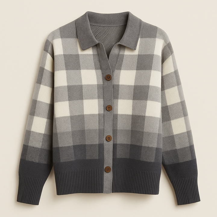 amara | ombre plaid cardigan