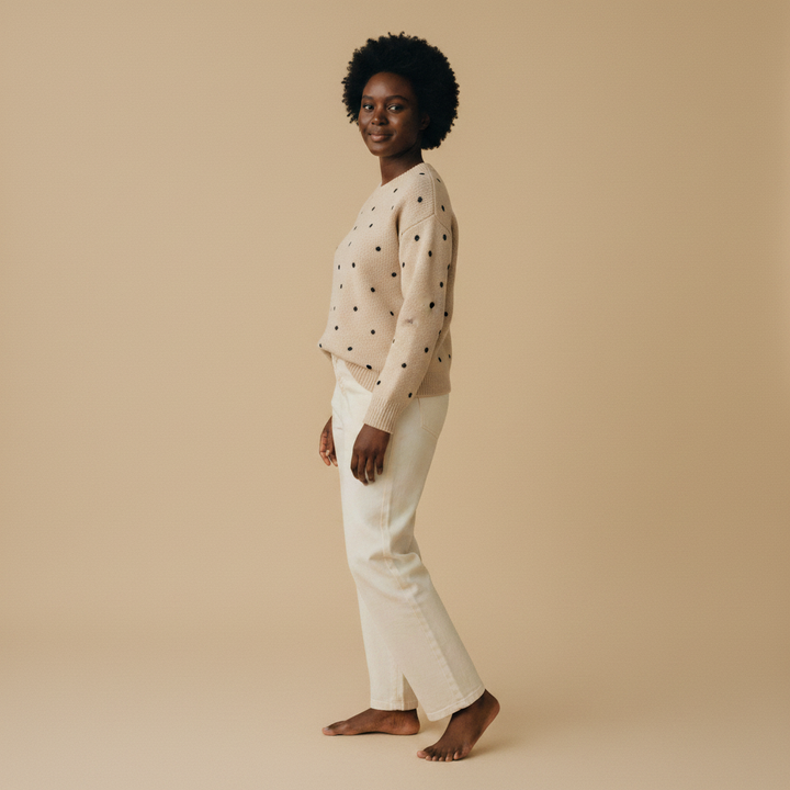 margot | polka knit sweater