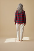 margot | blue check cardigan