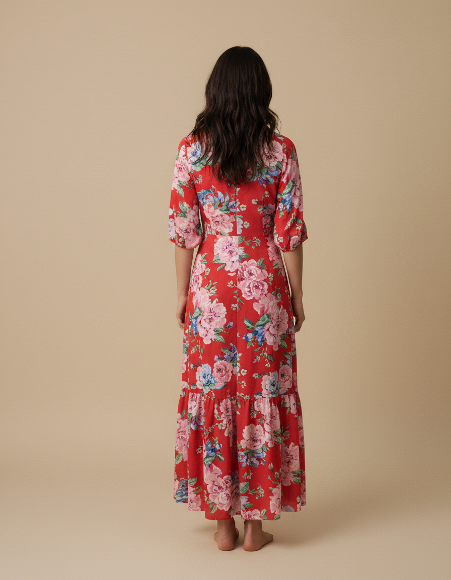 emma | floral v-neck dress