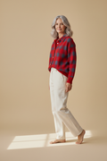 margot | blue check cardigan