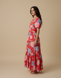 emma | floral v-neck dress